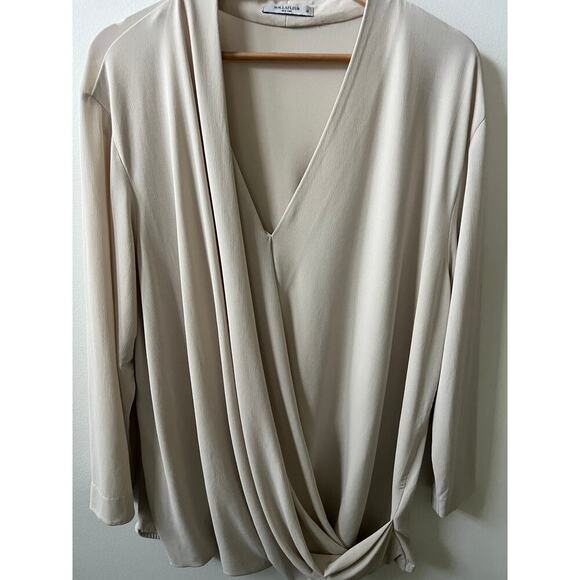 MM. Lafleur Deneuve faux wrap blouse women's size +2 - Picture 2 of 5
